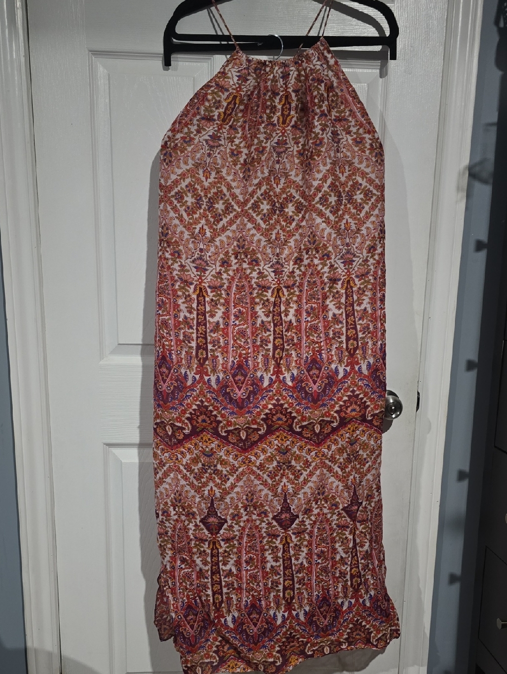 Banana Republic Pink Floral Paisley Halter Top